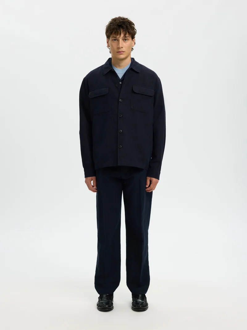 SLMOTTO LEROY LINEN BLEND OVERSHIRT NOOS