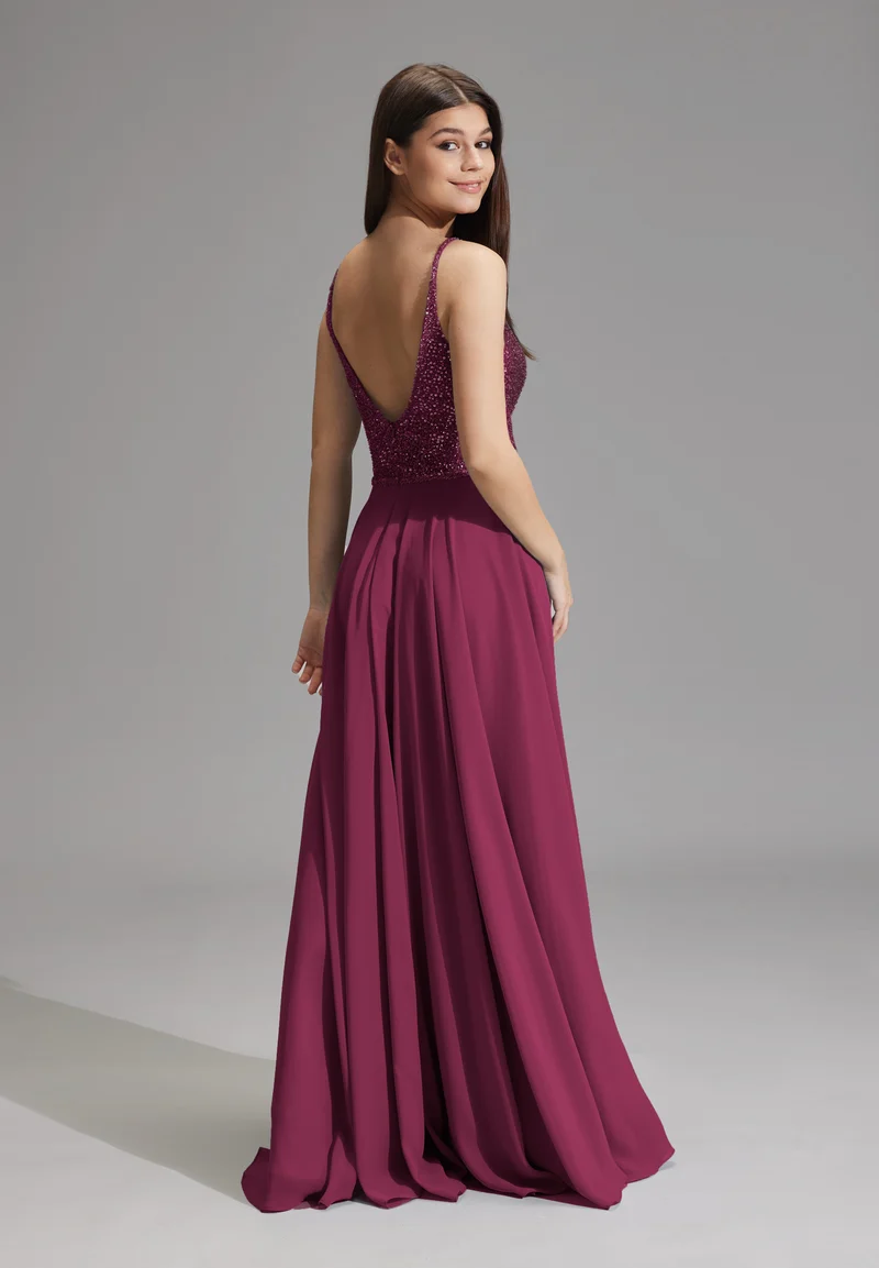 Abendkleid aus Materialmix