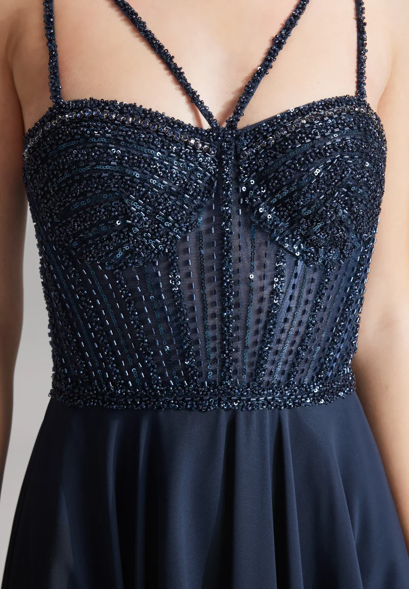 Corsagenkleid im See-Through-Look