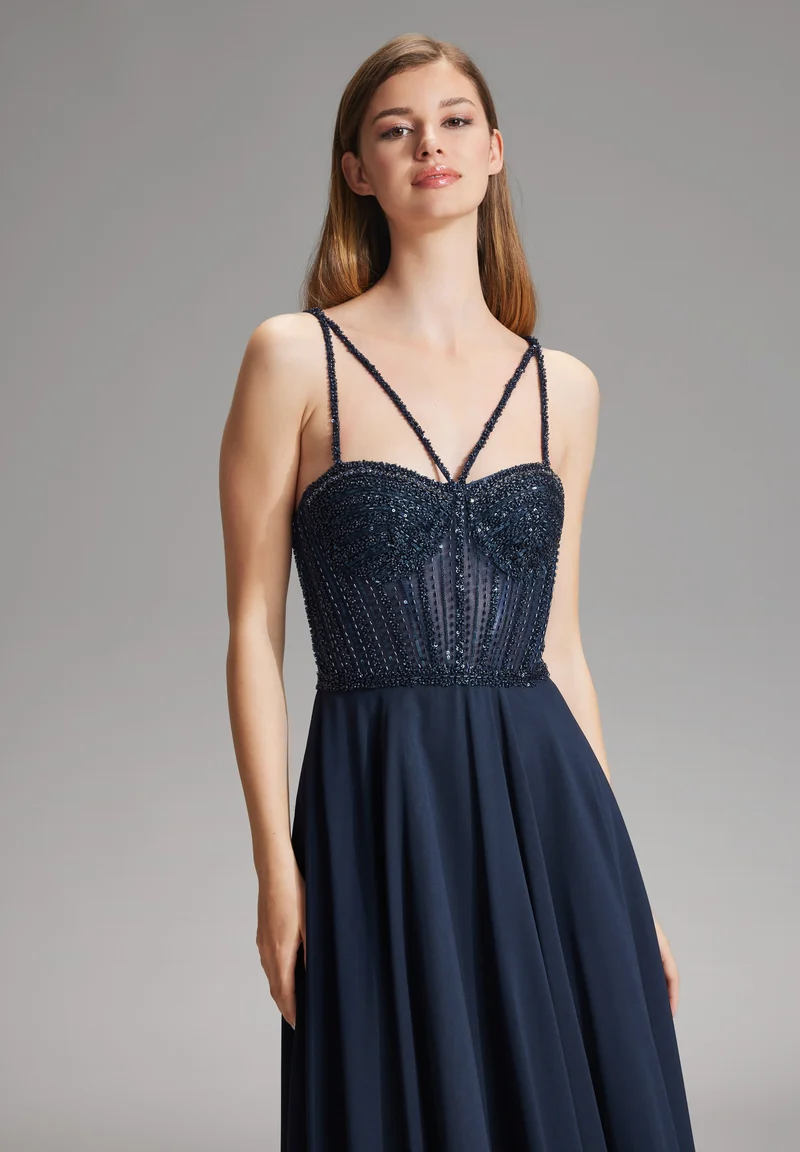 Corsagenkleid im See-Through-Look