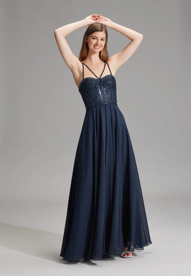 Corsagenkleid im See-Through-Look