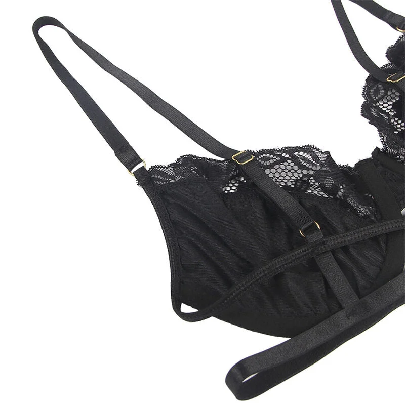 Verführerisches Spitzen-Dessous: Eleganz in Schwarz