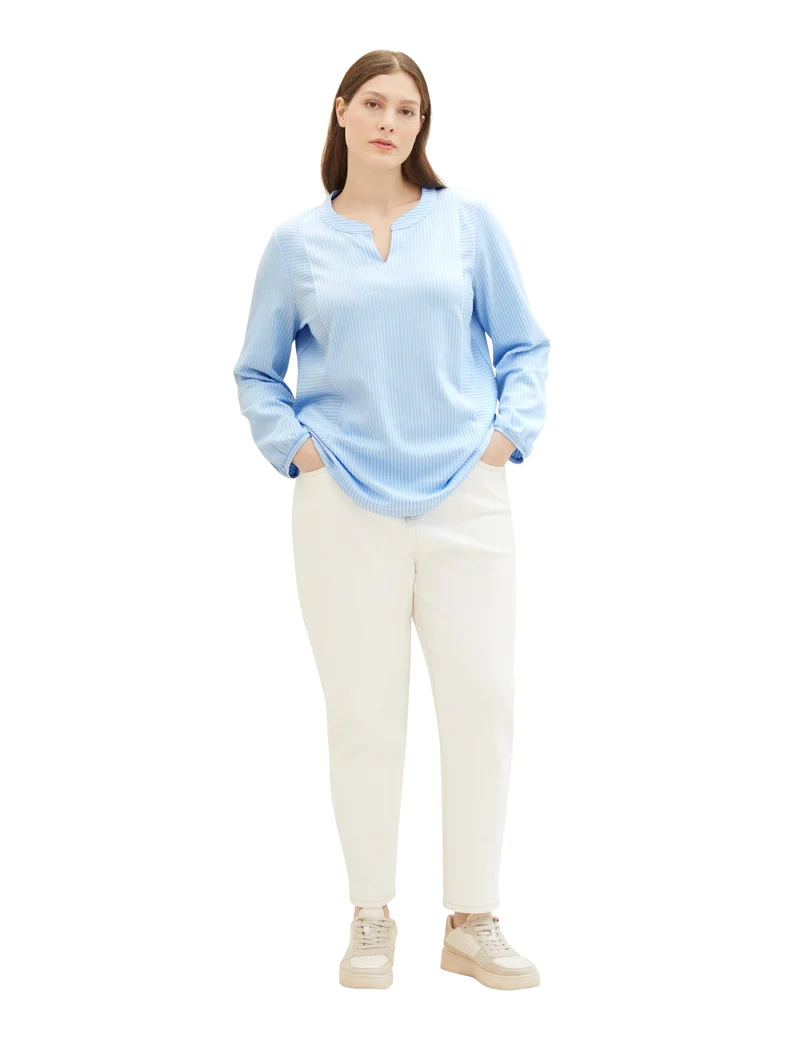 Plus Size - Blusenshirt mit Streifenmuster