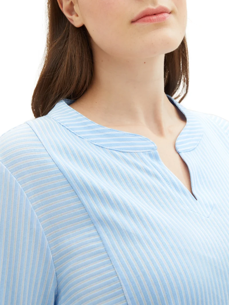 Plus Size - Blusenshirt mit Streifenmuster