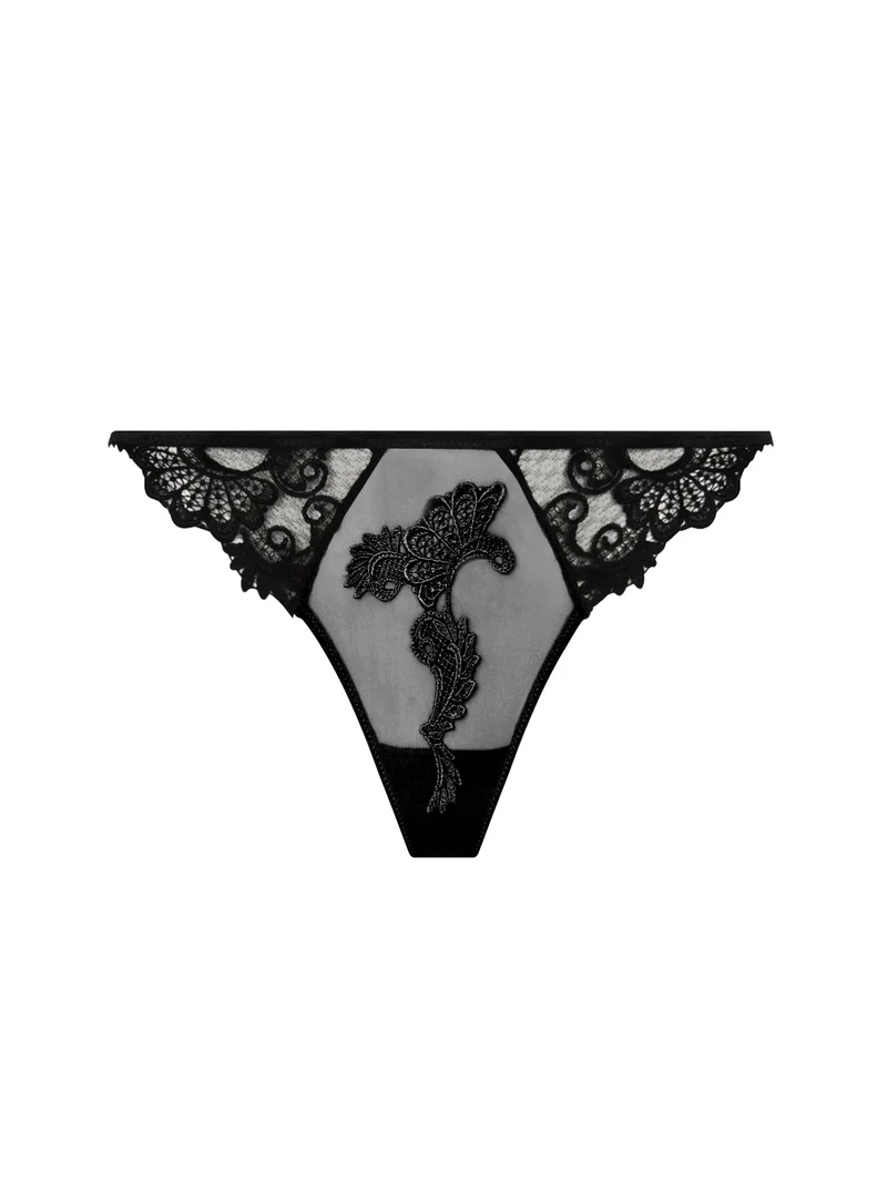 Lise Charmel – Dressing Floral Sexy String Noir