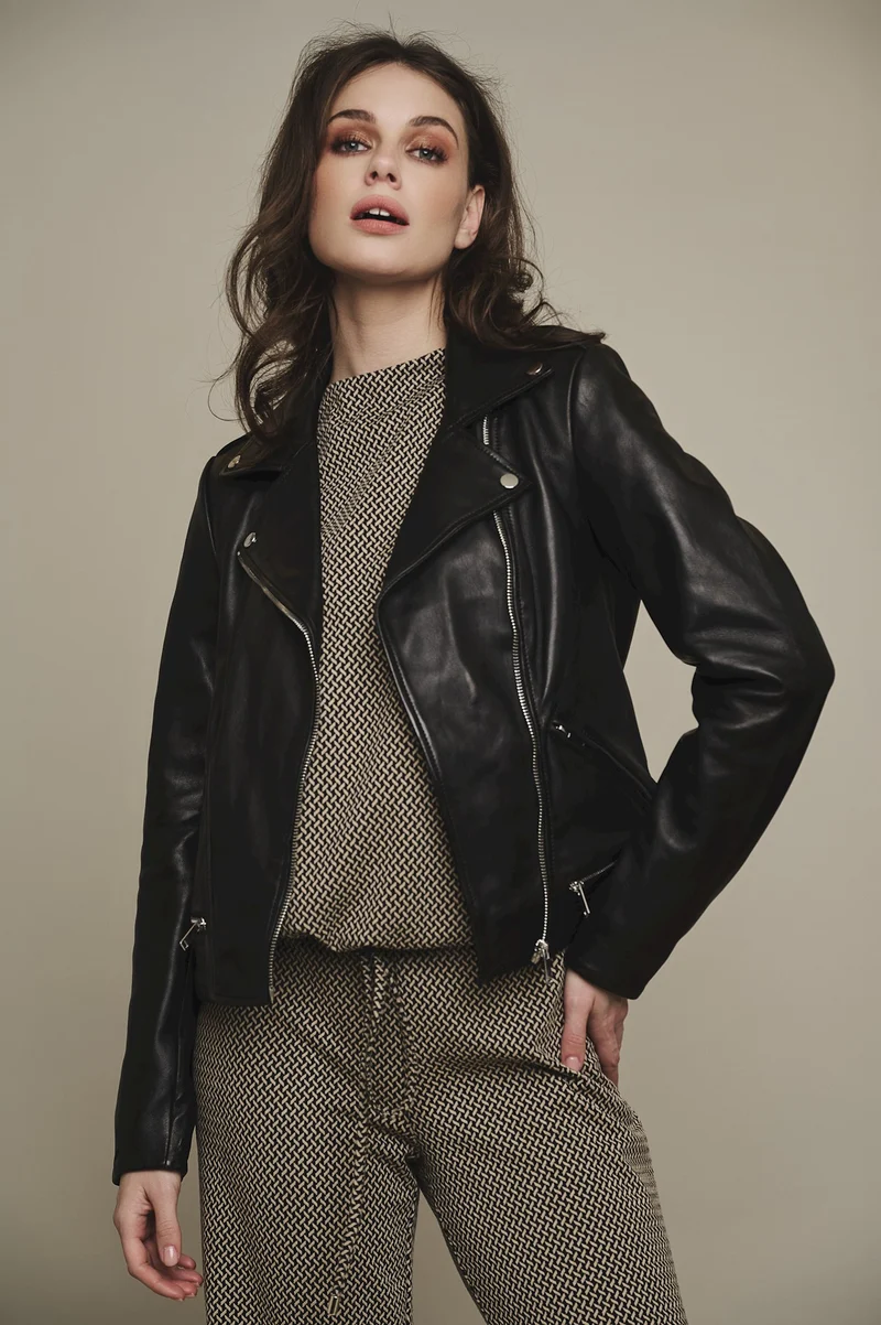 Rino&Pelle Jacke Leder Fblack