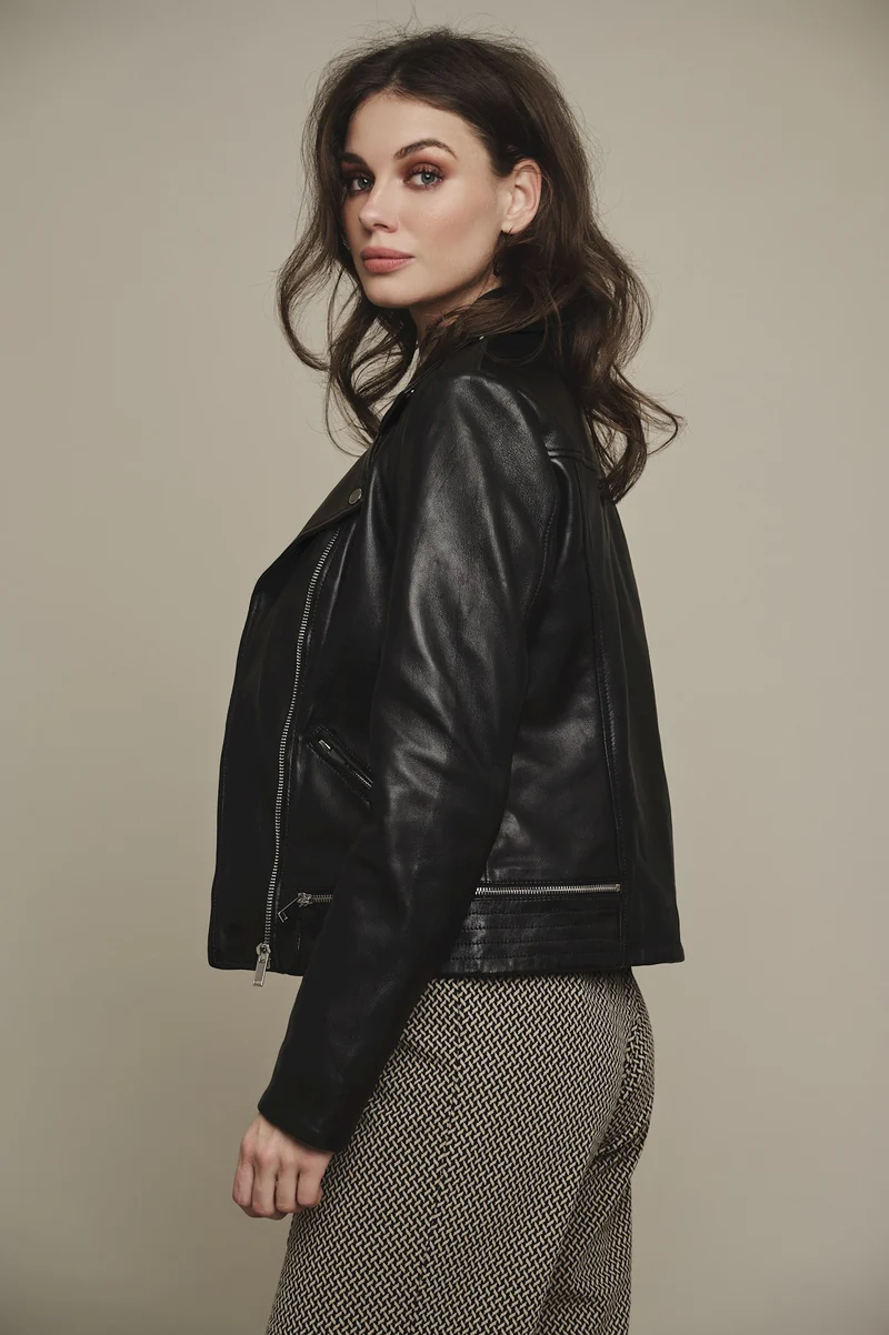 Rino&Pelle Jacke Leder Fblack