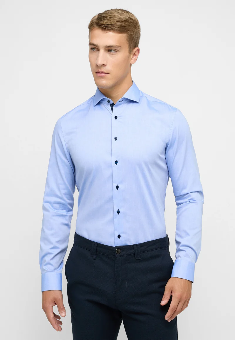 ETERNA LANGARM HEMD SLIM FIT PINPOINT