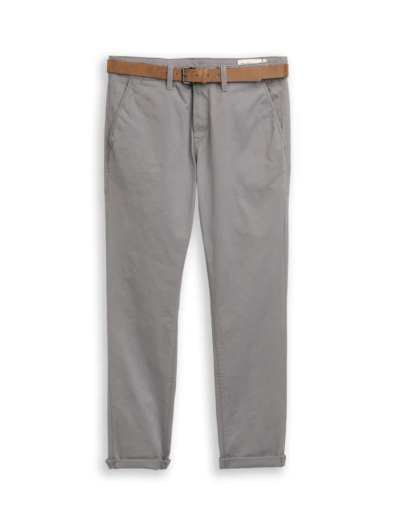 Slim Chino Hose mit Gürtel