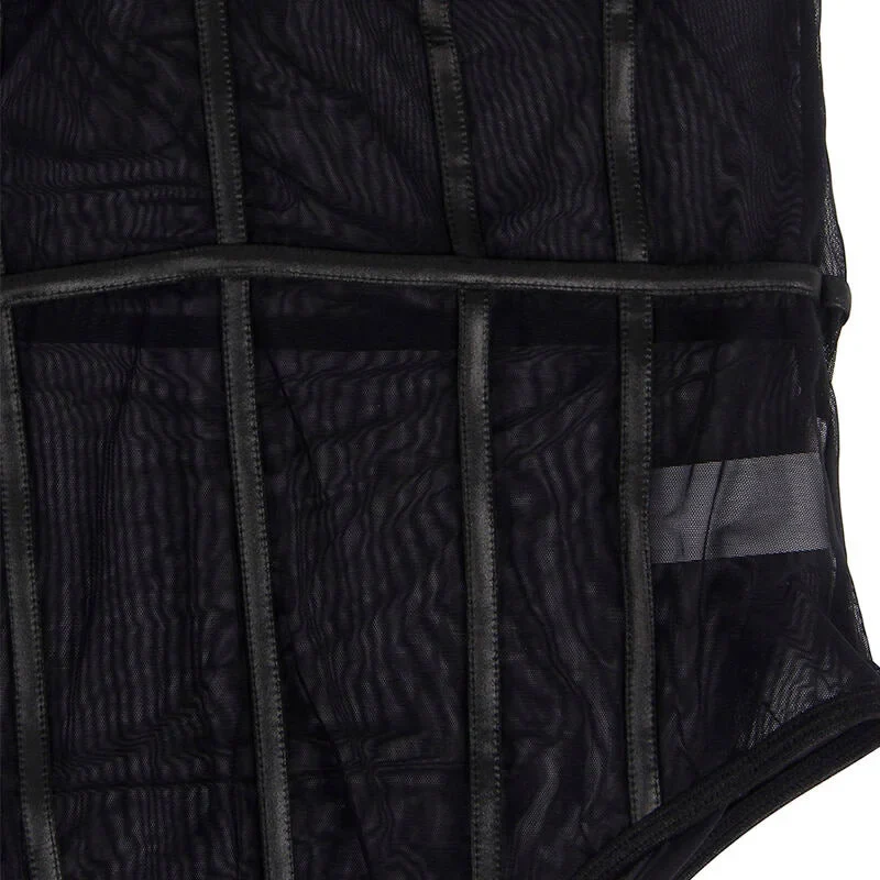 Mystique Noir - Eleganter Body mit Kettenträgern