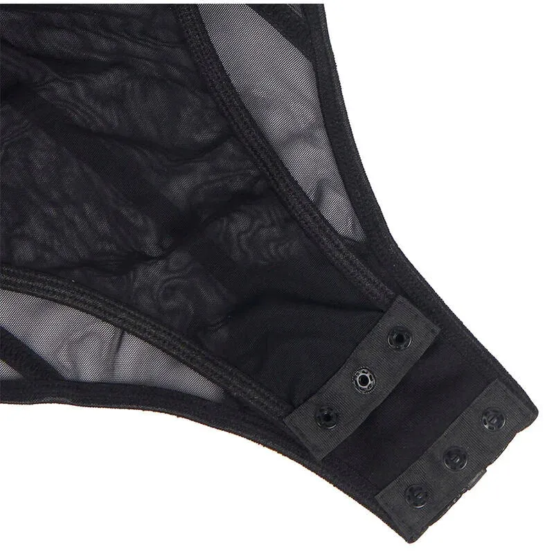 Mystique Noir - Eleganter Body mit Kettenträgern
