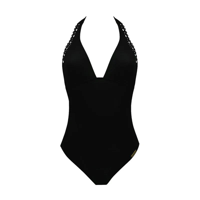 Lise Charmel Bademode – Ajourage Couture Badeanzug mit tiefem Rückenausschnitt Noir