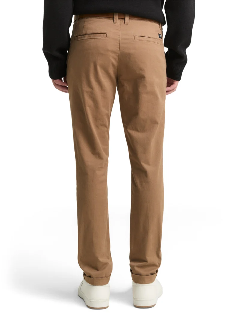 Slim Chino with belt, Honey Camel beige