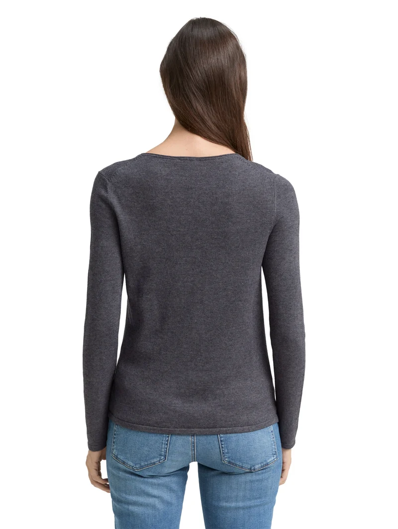 Strickpullover mit V-Ausschnitt