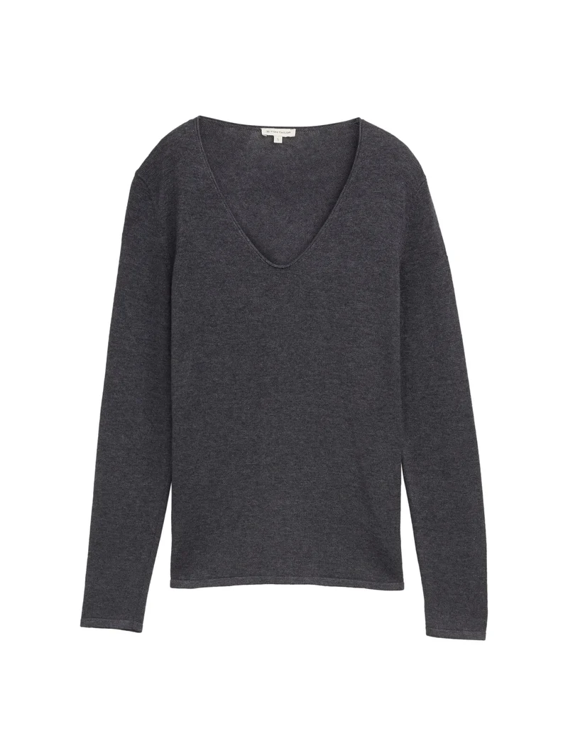 Strickpullover mit V-Ausschnitt