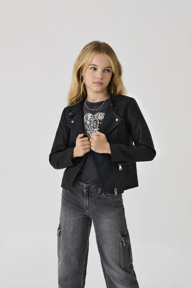 KOGFREYA LIFE FAUX LEATHR BIKER OTW NOOS