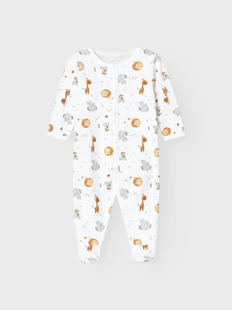 NBNNIGHTSUIT W/F BEIGE ANIMAL