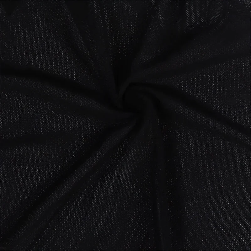 Babydoll aus Spitze & Tüll mit Blumendetails in Schwarz