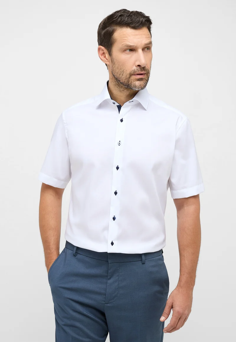 ETERNA KURZARM HEMD MODERN FIT PINPOINT