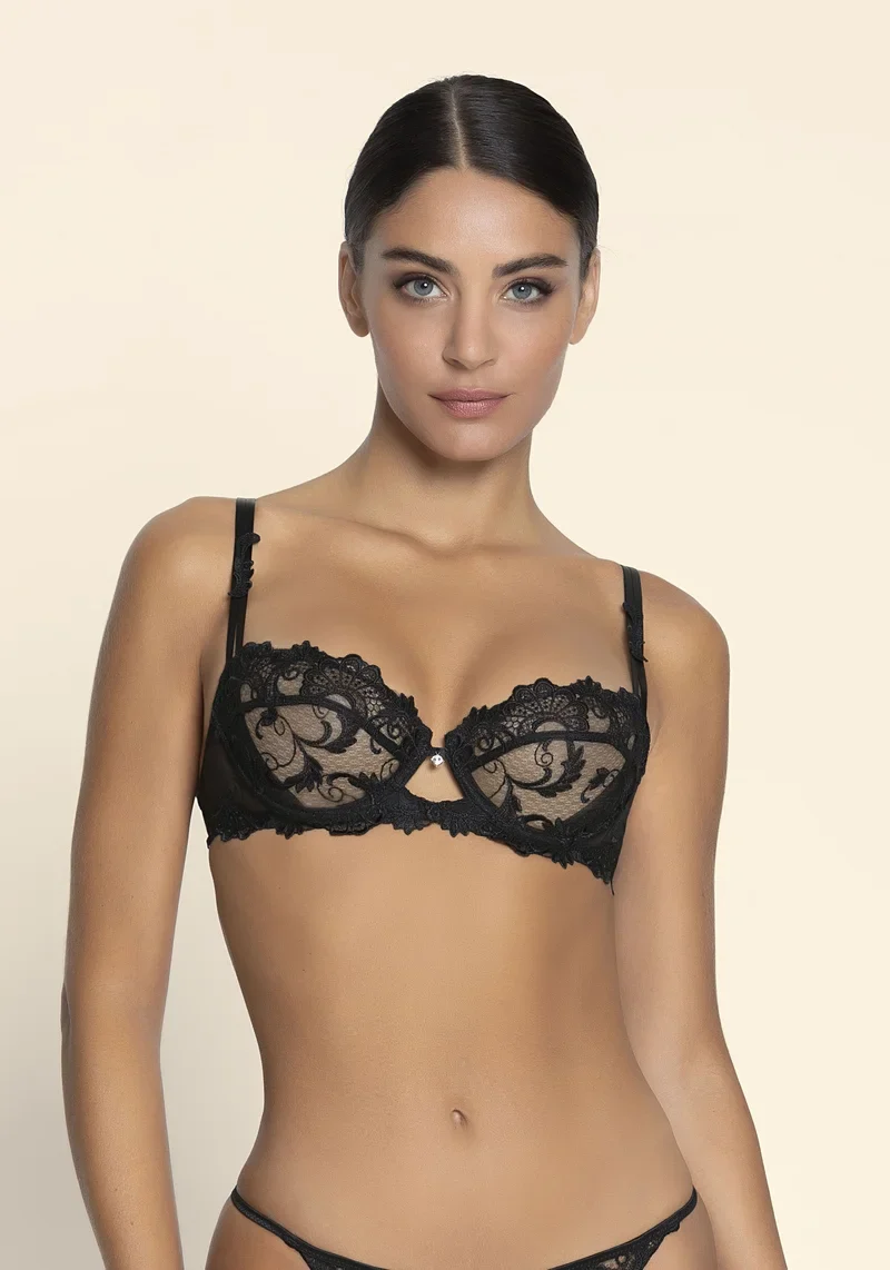 Lise Charmel – Dressing Floral Halbschalen-BH Noir