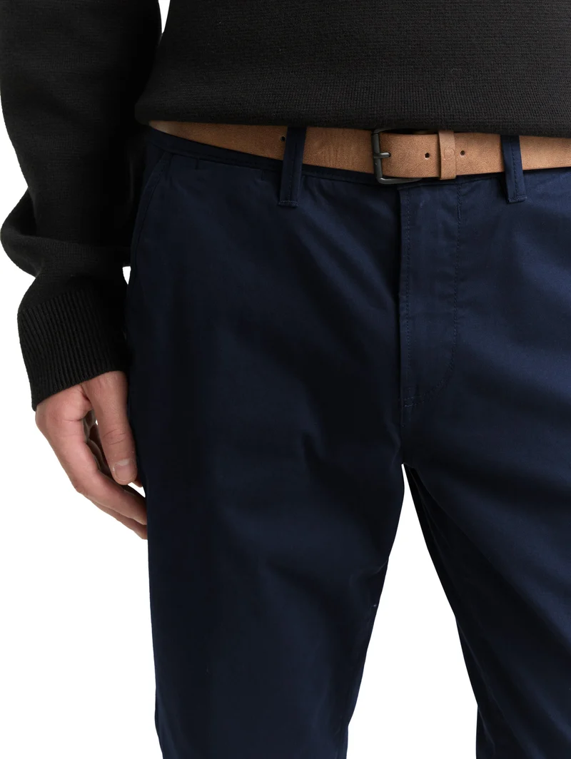 Slim Chino with belt, Sky Captain Blue