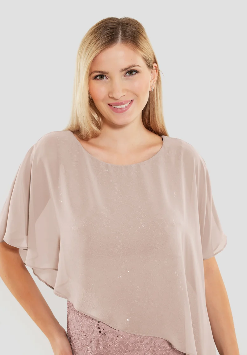 Cocktailkleid mit Überwurf