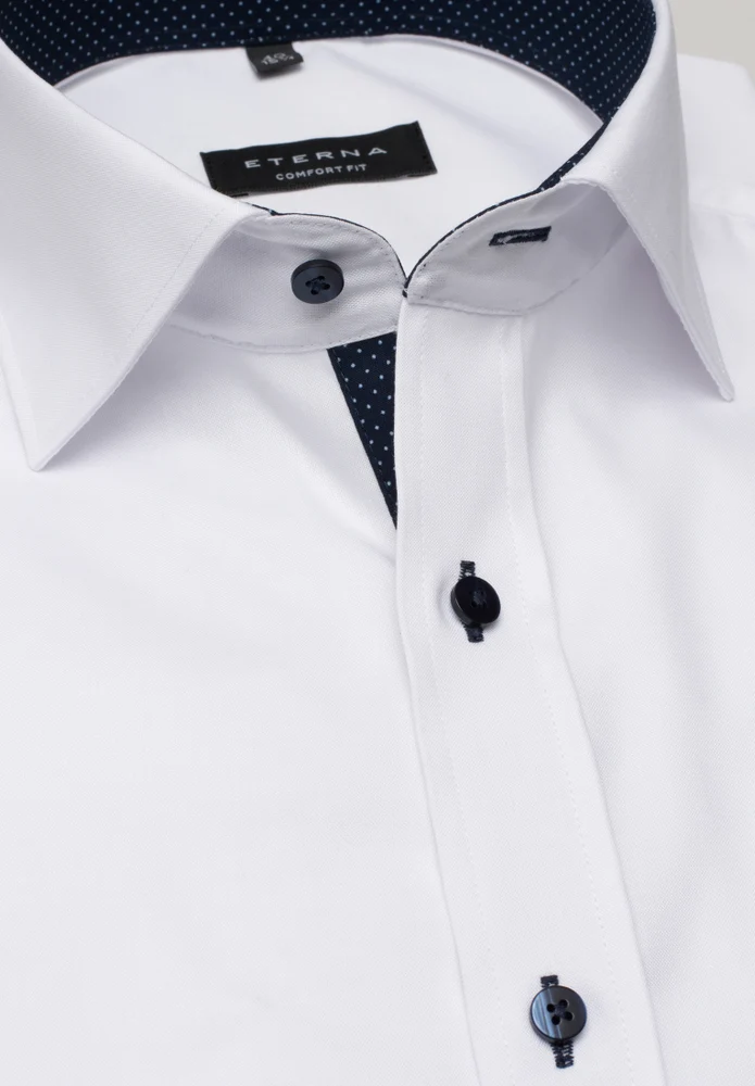 ETERNA unifarbenes Pinpoint Kurzarmhemd COMFORT FIT