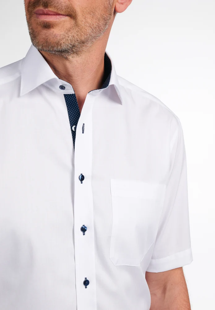 ETERNA unifarbenes Pinpoint Kurzarmhemd COMFORT FIT