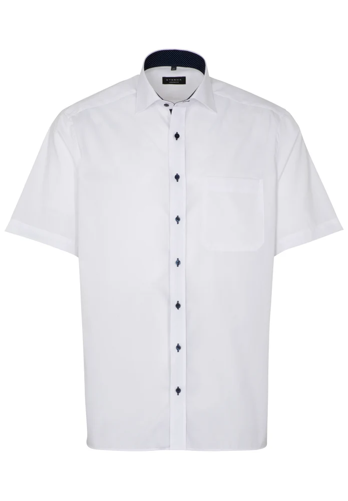 ETERNA unifarbenes Pinpoint Kurzarmhemd COMFORT FIT