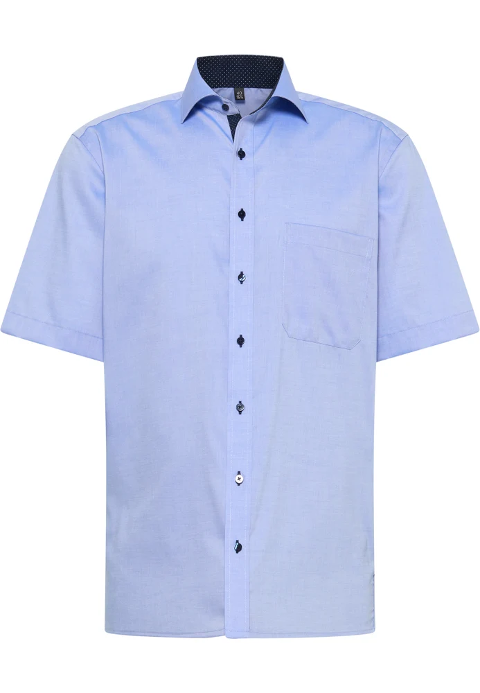 ETERNA unifarbenes Pinpoint Kurzarmhemd COMFORT FIT