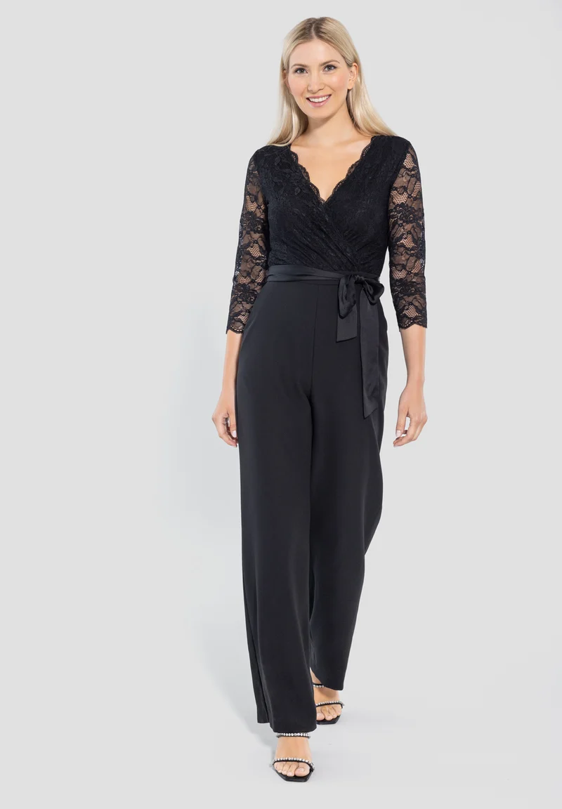 Jumpsuit aus Materialmix