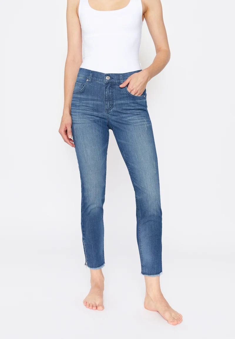 Skinny Ankle Zip Fringe