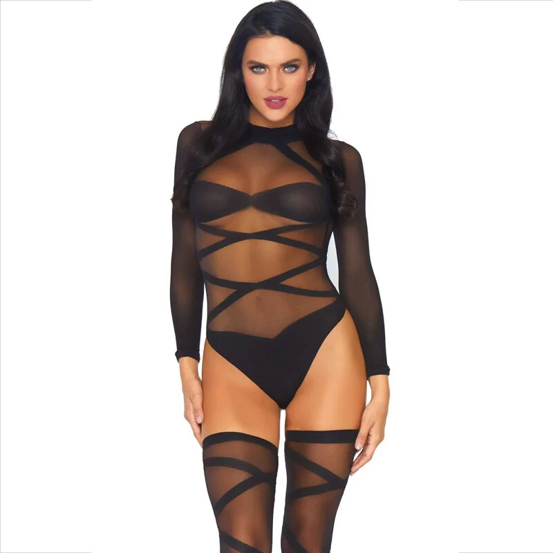 LEG AVENUE - 2-TEILIGES SET FÜR KÖRPER UND OBERSCHENKEL
