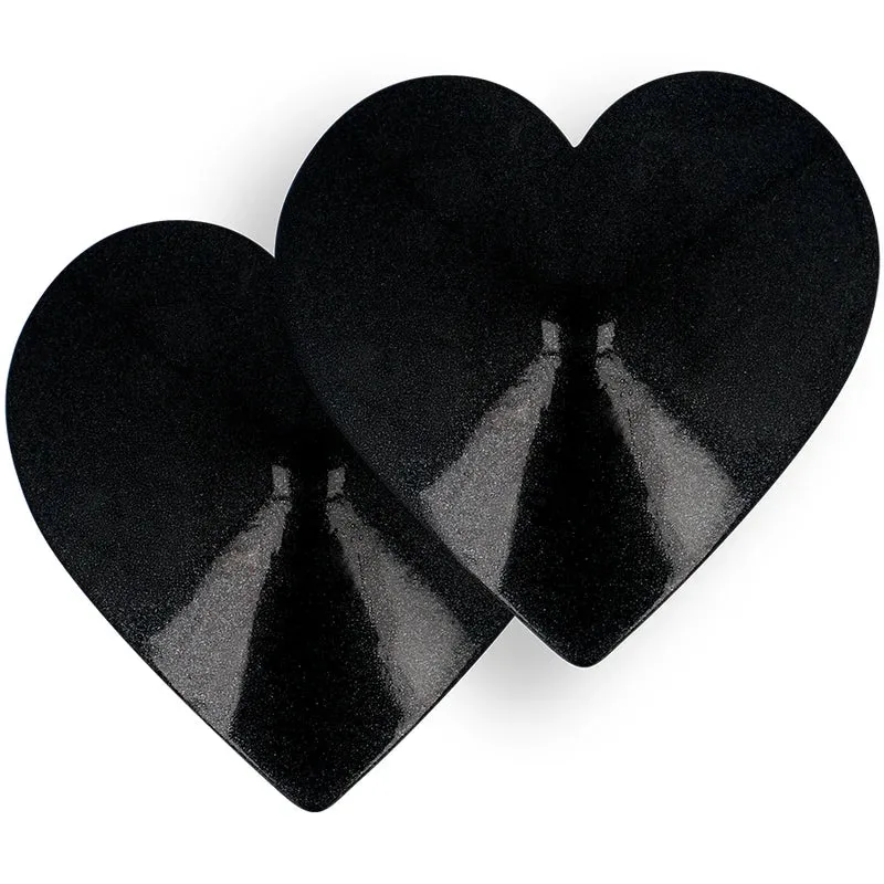 COQUETTE CHIC DESIRE - NIPPELCOVER MIT SCHWARZEN HERZEN