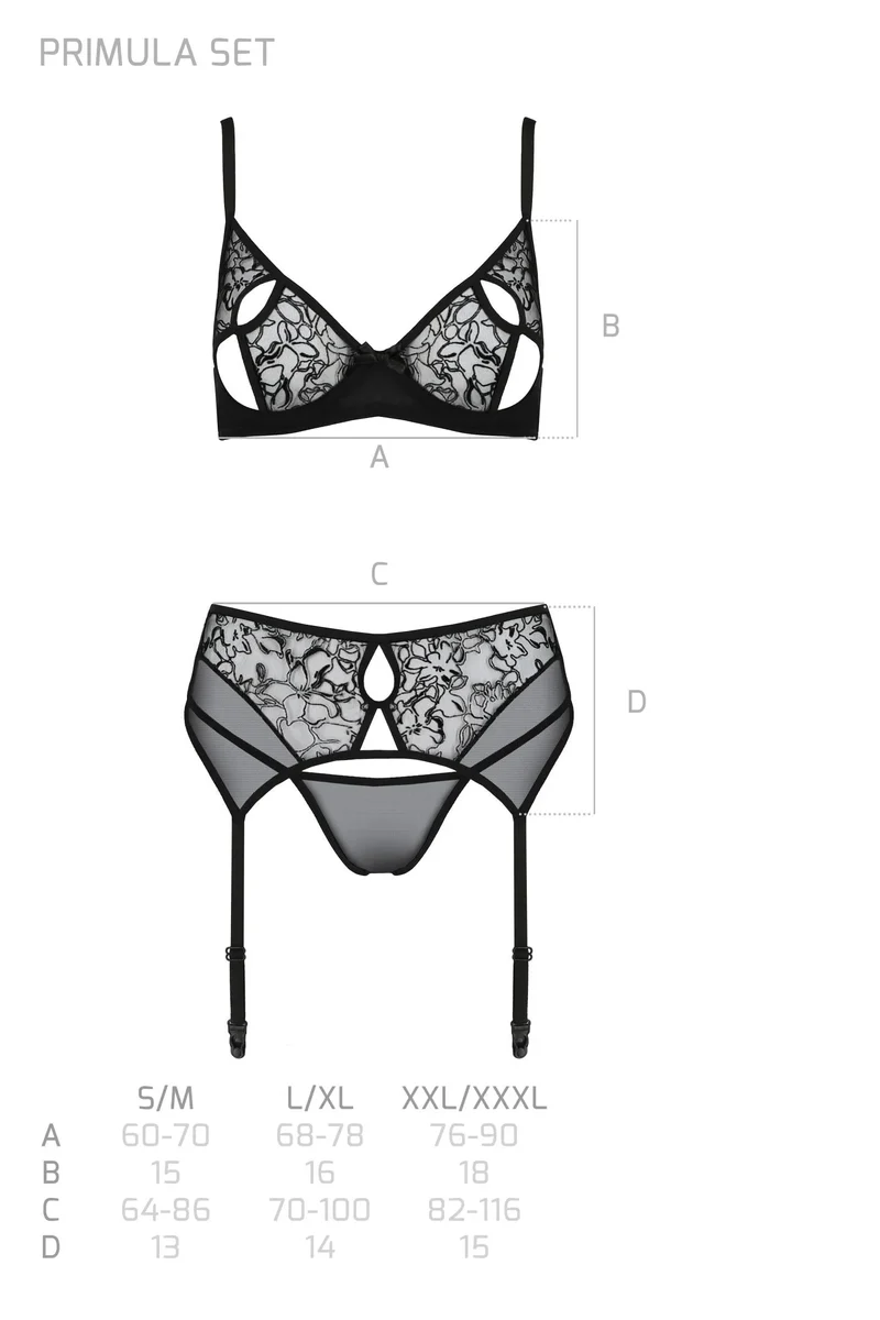 Passionsblüte: Luxus-Samt-3-teiliges Set mit Blumenmuster
