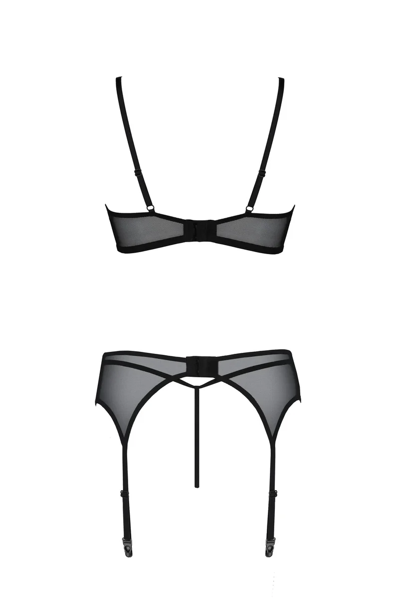 Passionsblüte: Luxus-Samt-3-teiliges Set mit Blumenmuster