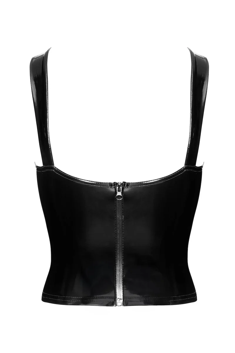 F379 Dominae Lack Corset Top