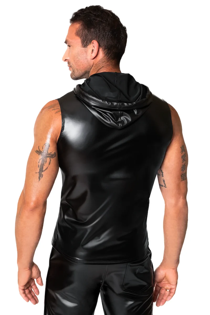 ärmelloses Kapuzenshirt H081 von Noir Handmade Chaos Collection