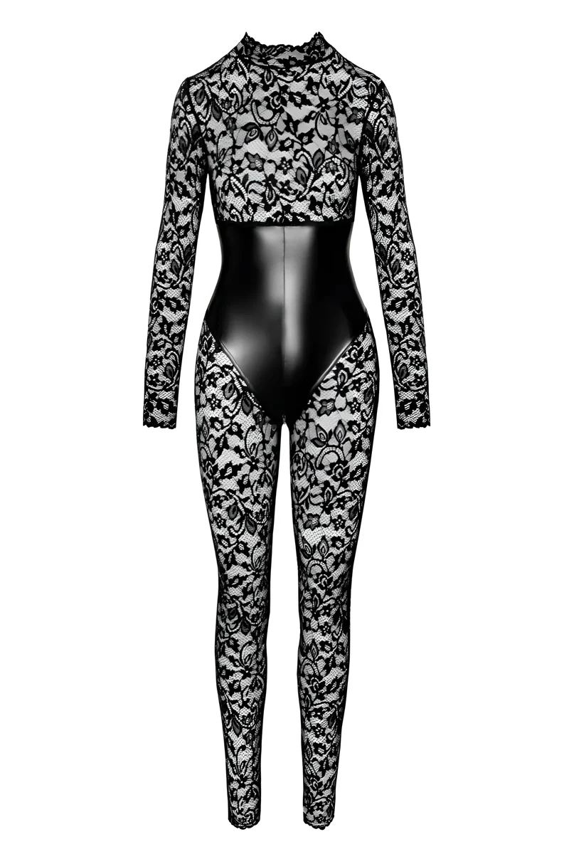 F299 Bodystocking mit Unterbrust-Corsage