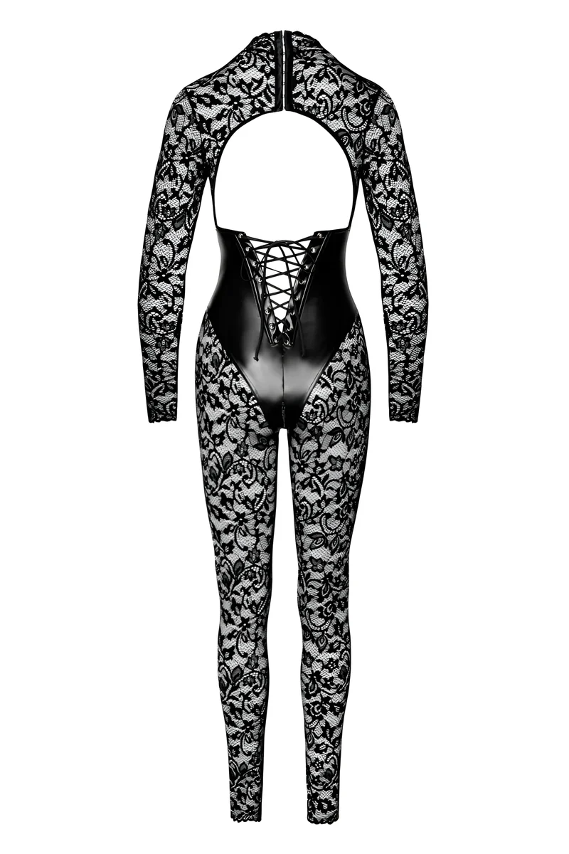 F299 Bodystocking mit Unterbrust-Corsage