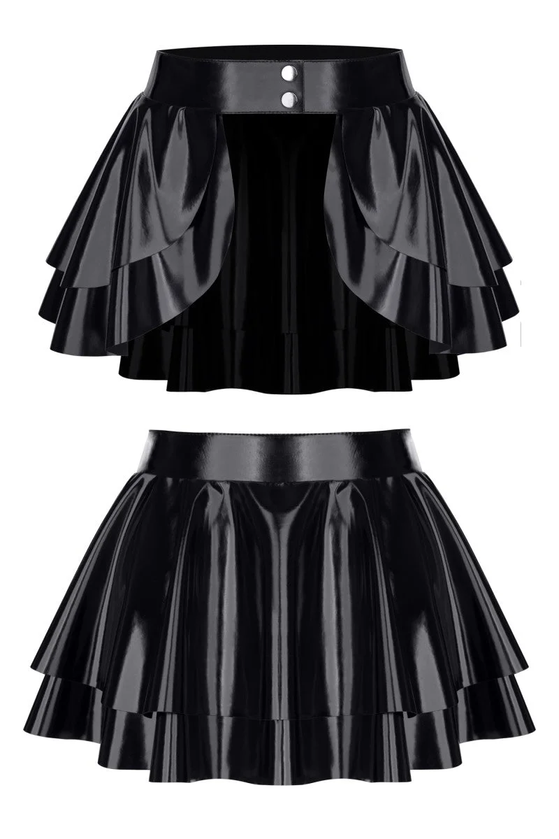 schwarzer Damen-Rock TDMadlene001 von Demoniq Total Domination Collection