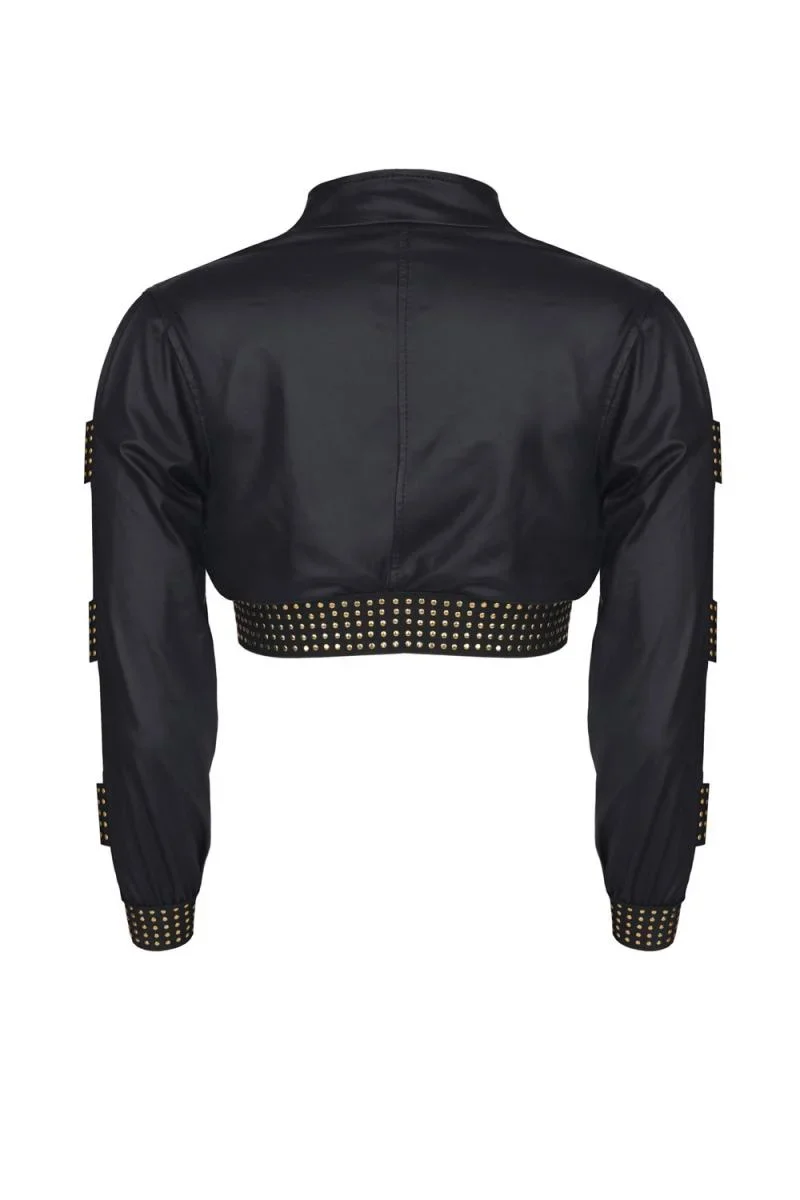 schwarzer kurze Damen Jacke CBMartha001 von Demoniq Cash Baby Collection