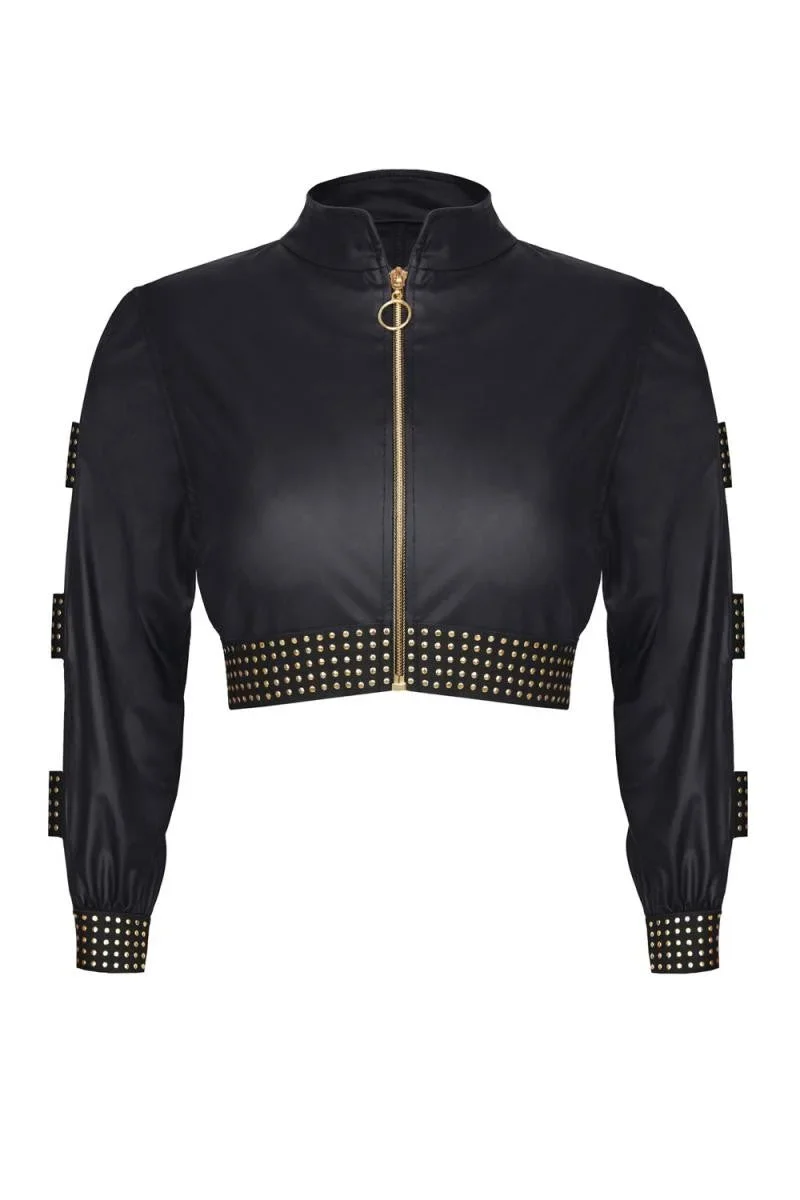 schwarzer kurze Damen Jacke CBMartha001 von Demoniq Cash Baby Collection