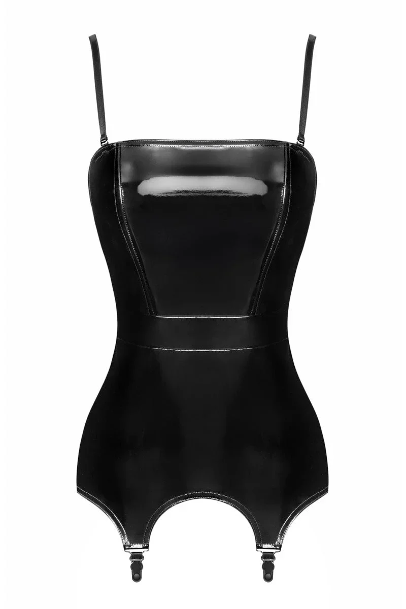 F381 Dominae Venom Corsagen-Kleid schwarz Kink Royal Collection