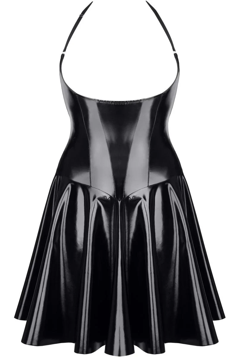schwarzes Lack Miniklied TDJutta001 - 3XL