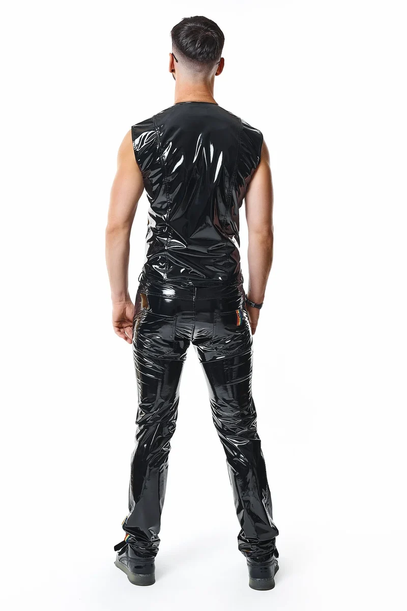 PVC Herren Weste RMTaddeoRBW schwarz von Pride Festih Line