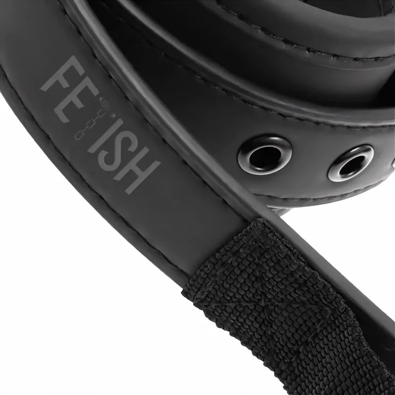 FETISH SUBMISSIVE – Handschellen aus veganem Leder mit Neopren-Futter & Griff