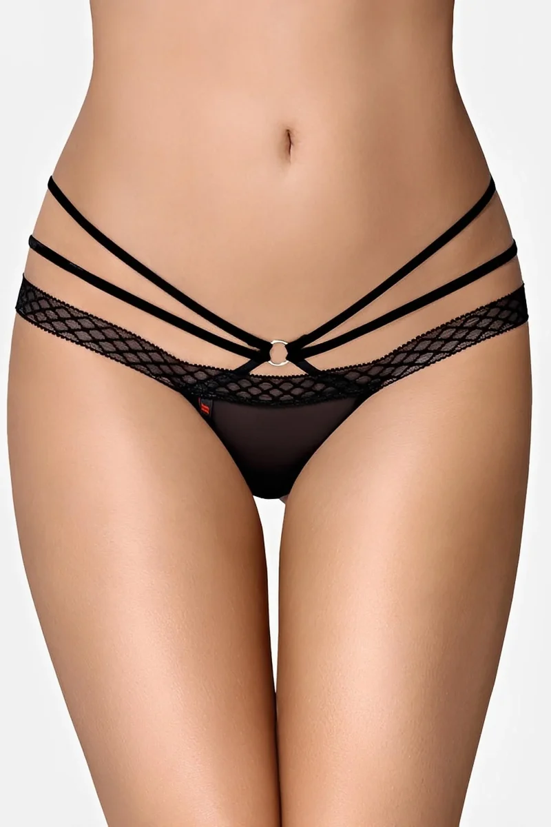OBSESSIVE – 855-THO-1 String-Tanga aus Netzstoff