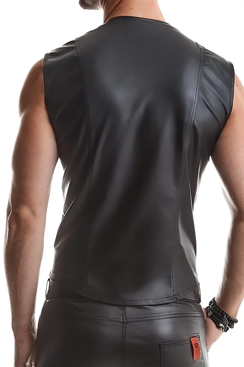 Herren Weste RMOttaviano001 schwarz von Regnes Fetish Planet