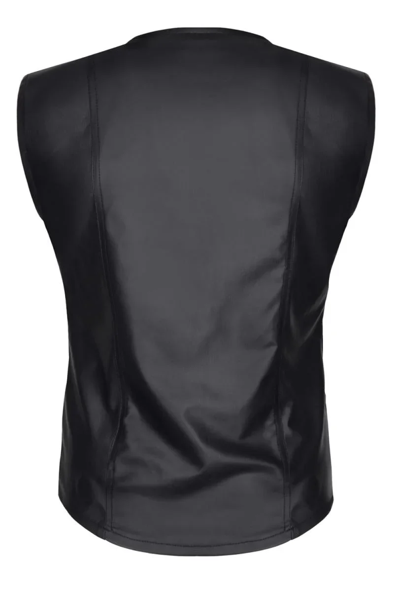 Herren Weste RMOttaviano001 schwarz von Regnes Fetish Planet